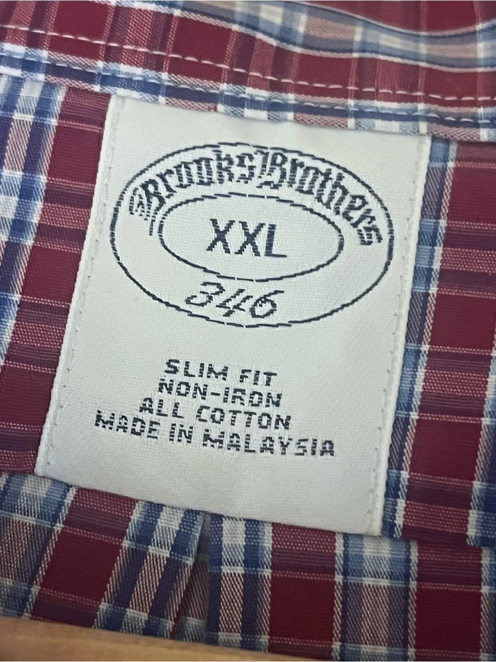 Brooks Brothers Plaid Button-Down Size XXL